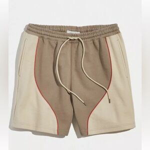 Standard Cloth Urban Outfitters Men’s Moto Short in Tan & Orange Trim  ~ SZ Sm